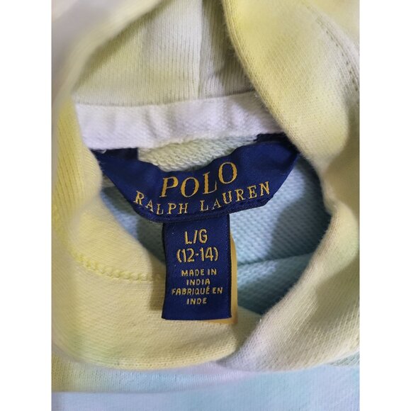 POLO Ralph Lauren Girls LG 12/14 Tie-Dye Swirl Cotton French Terry Hoodie - Picture 3 of 11